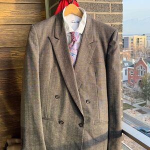 Jones New York Double-Breasted Suit - Gray